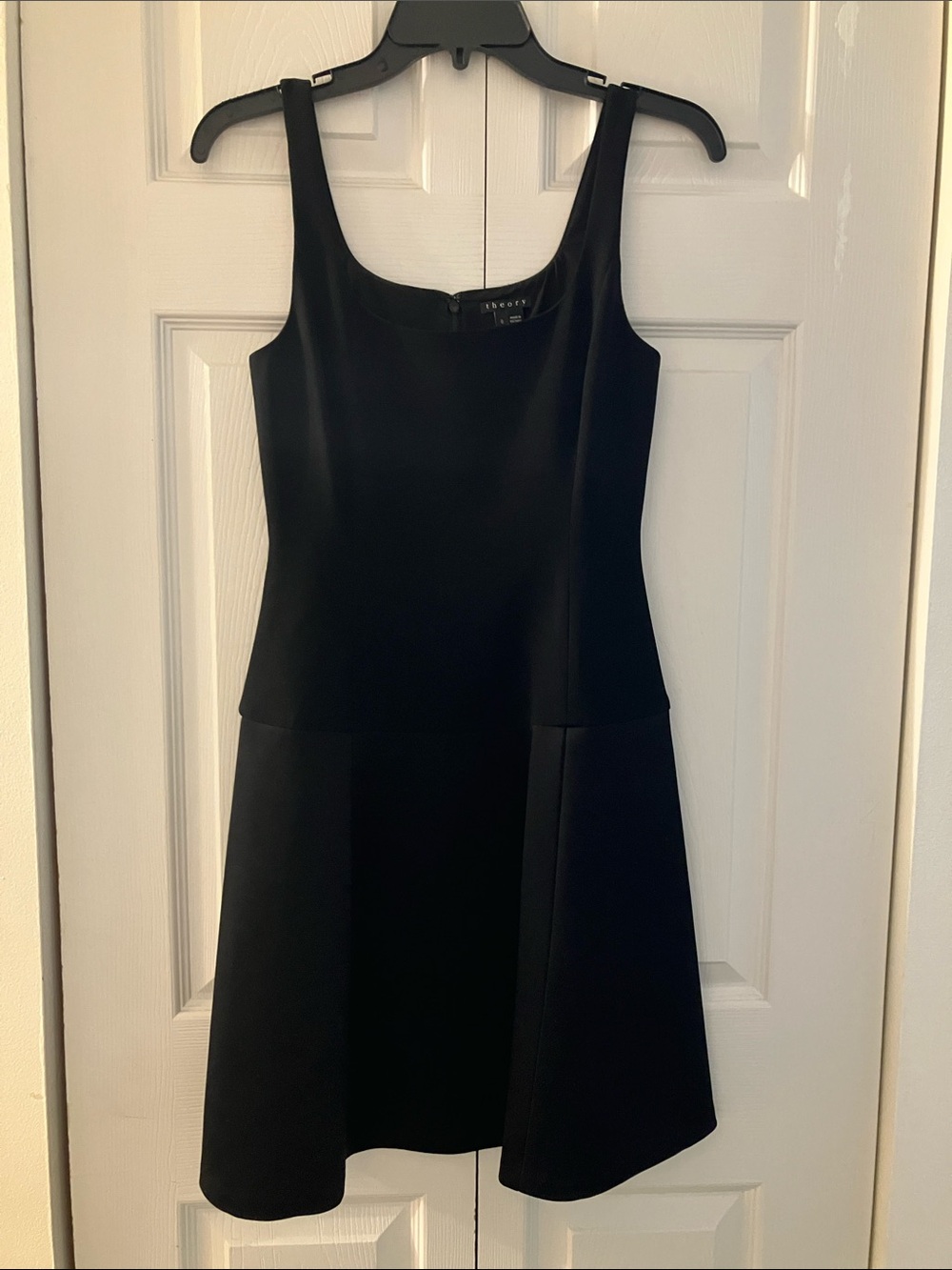 Theory Black Sleeveless Fit-and-Flare Mini Dress